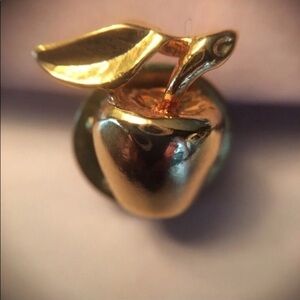 Golden Apple Brooch